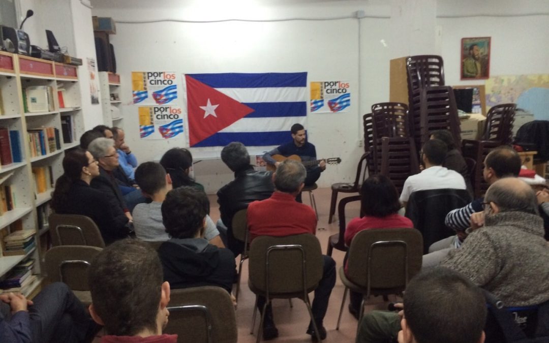 Homenaje a los 5 Héroes Cubanos en Málaga.