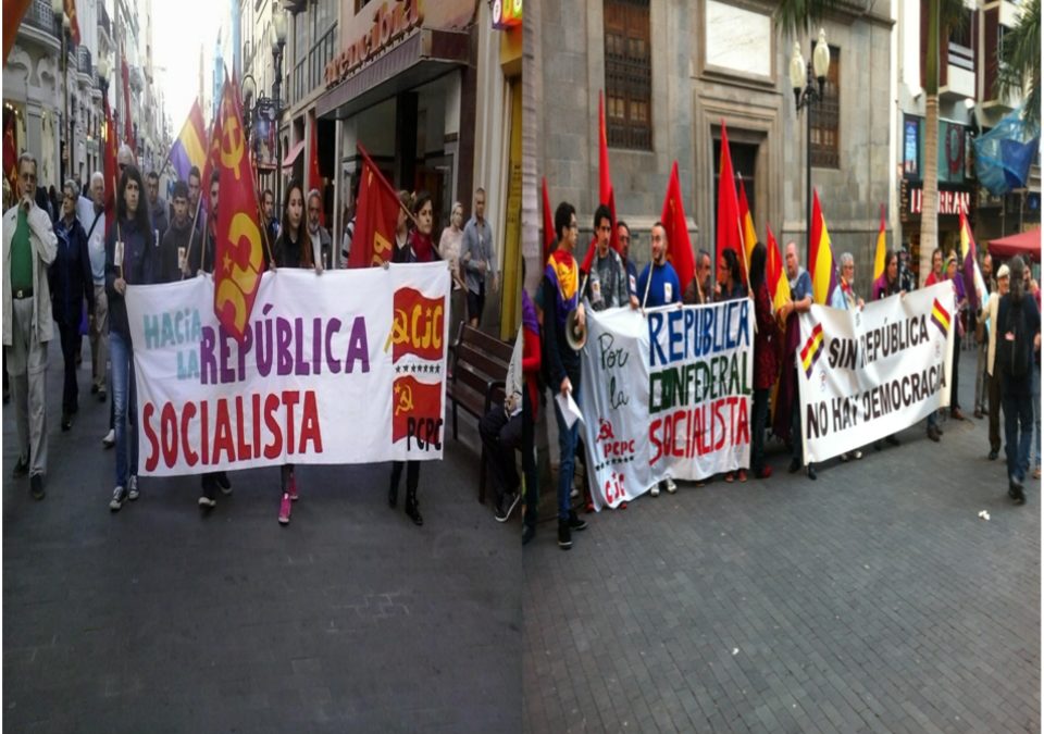 14 de Abril en Canarias. Por la república socialista confederal.