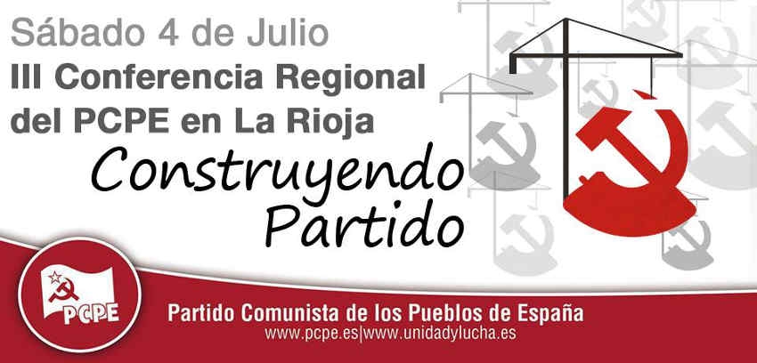 Celebrada con éxito la III conferencia del PCPE en La Rioja