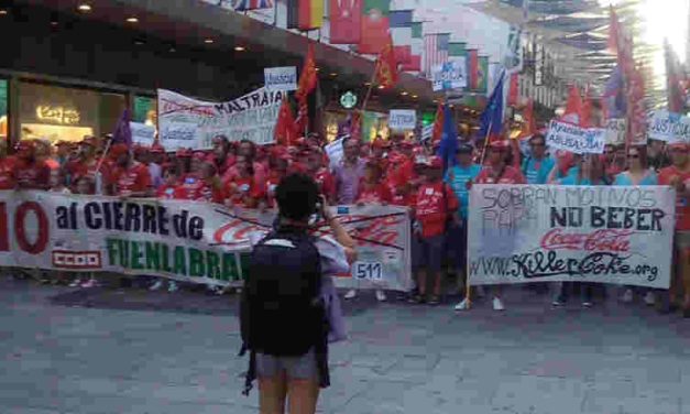 Crónica manifestación de los y las trabajadoras de Coca Cola del 26 de junio en Madrid.