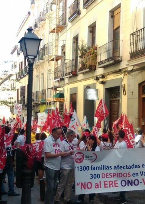 Cronica manifestacion Vodafone-Ono.