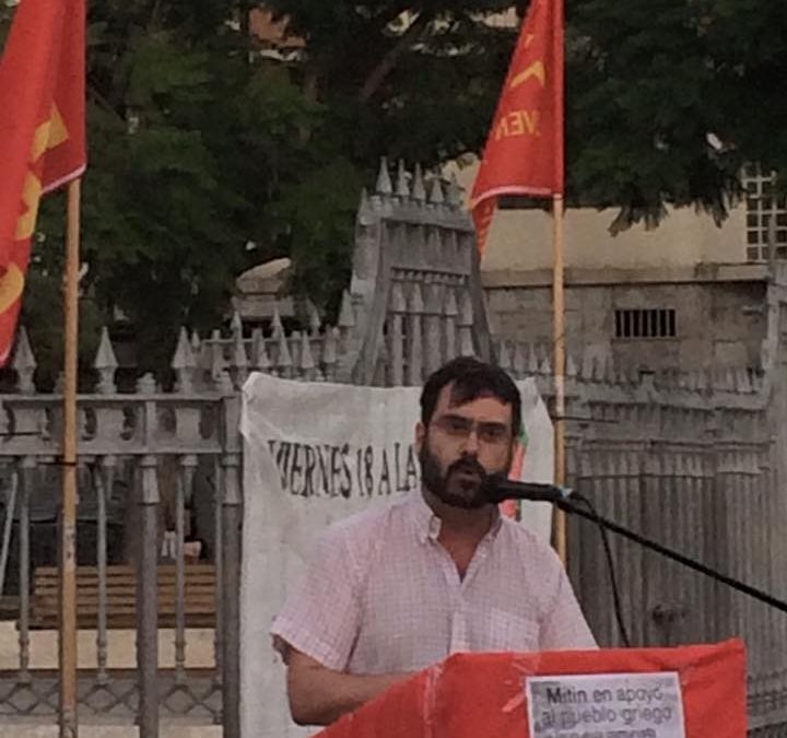 Pequeña crónica del mitin de apoyo al pueblo Griego en Málaga