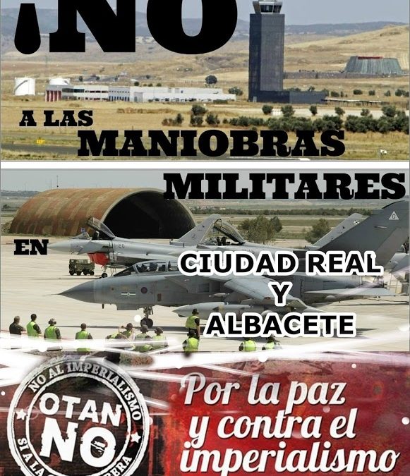 Resolución del PCPE y los CJC de Castilla-La Mancha ante la adquisición del aéreopuerto de Ciudad Real y las maniobras militares en Albacete por la OTAN
