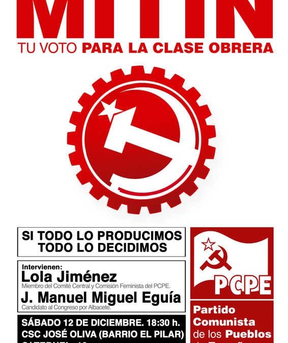 Mitin comunista en Albacete