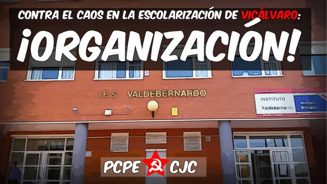 Contra el caos en la escolarización en Vicálvaro: ORGANIZACIÓN