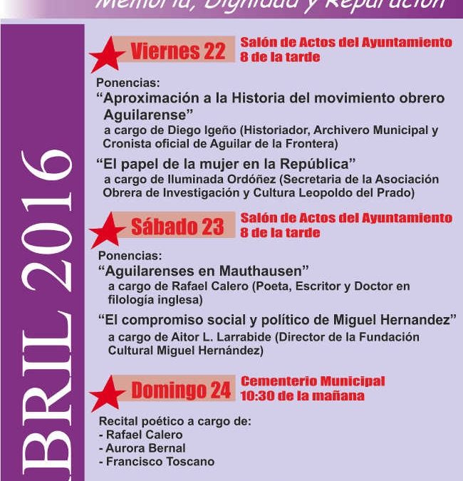 Jornadas republicanas en Aguilar de la frontera