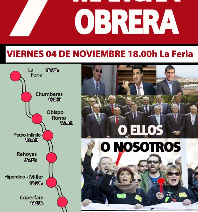 Firmas de apoyo a la 7ª Marcha Obrera