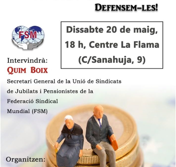 Charla en Castellón: en defensa de las pensiones públicas