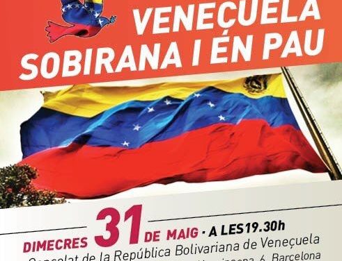 Concentración en Barcelona en apoyo a la Revolución Bolivariana