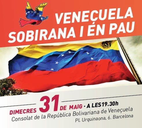 Concentración en Barcelona en apoyo a la Revolución Bolivariana