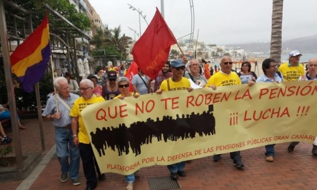 Manifestación en Gran Canaria en defensa de las pensiones públicas