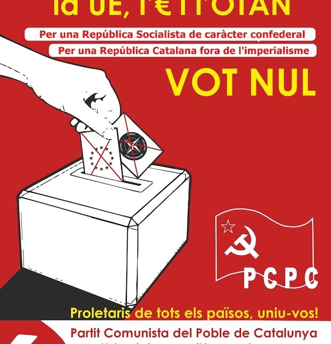 Referèndum 1 d´octubre. Posicionament del PCPC a favor de la participació i pel vot nul