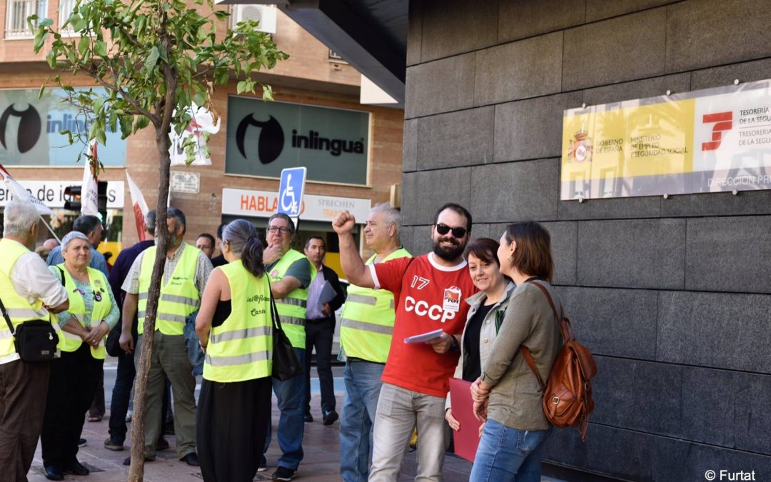 El PCPE de Castellón en defensa de las pensiones