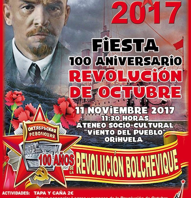 Acto en Orihuela: «100 aniversario Revolución Socialista de Octubre»