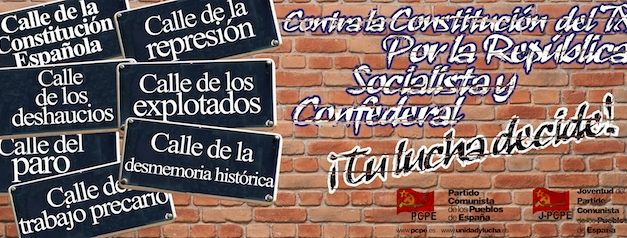 6 Diciembre: no queremos reformar la constitución del 78, nuestro objetivo es derrotar a la burguesía y su monarquía