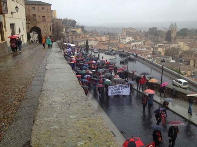 Manifestación de la lucha por las pensiones en la Ciudad de Toledo