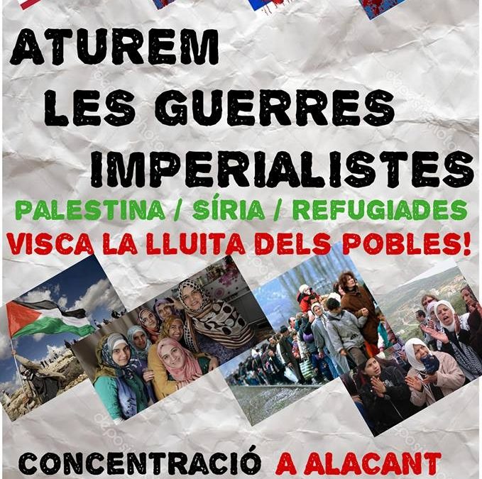 Concentración antiimperialista en Alacant