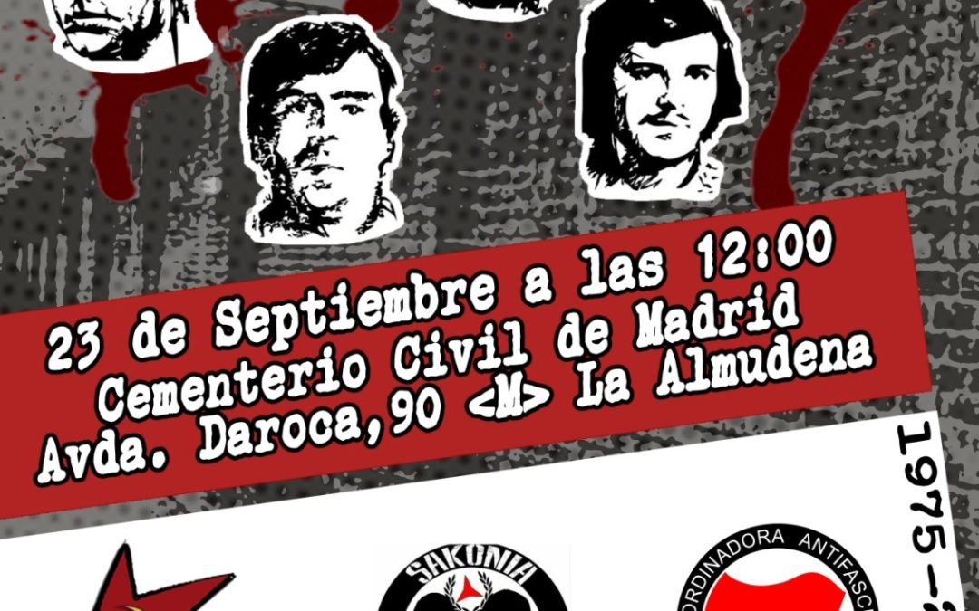 Homenaje en Madrid a los últimos fusilados del franquismo