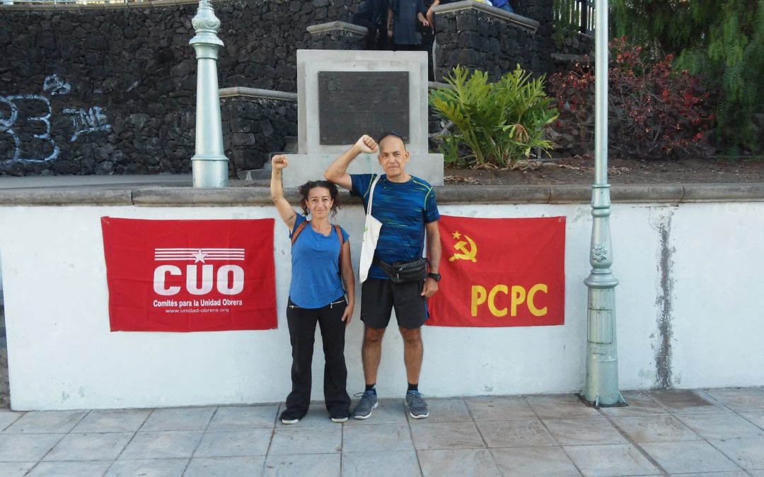 Agitación y solidaridad obrera de la nueva célula del PCPC en La Palma