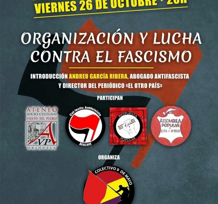 Acto antifascista en Orihuela