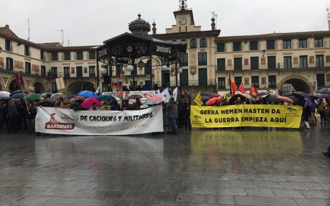Crónica de la manifestación contra el polígono de tiro de Tudela