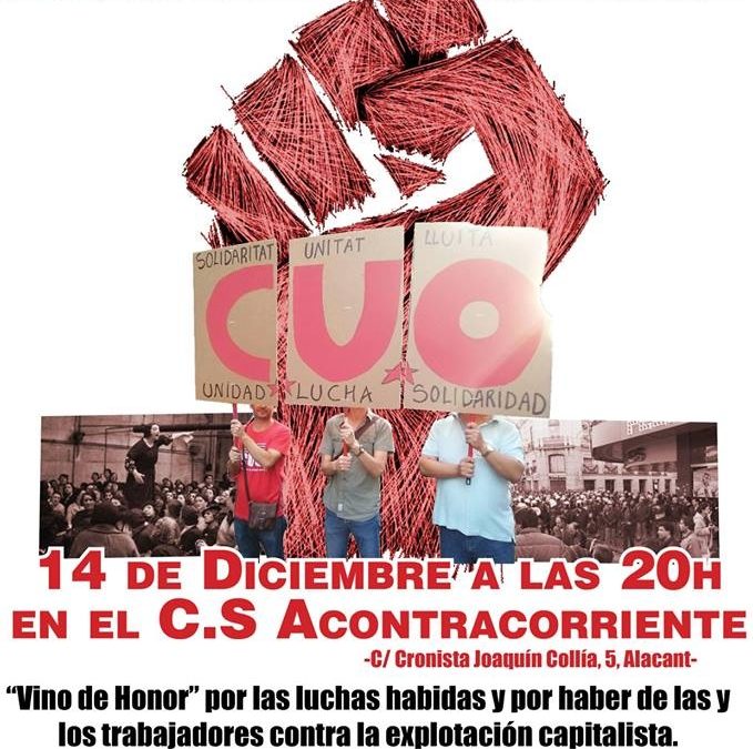 Acto en conmemoración de la histórica huelga general del 14 de diciembre