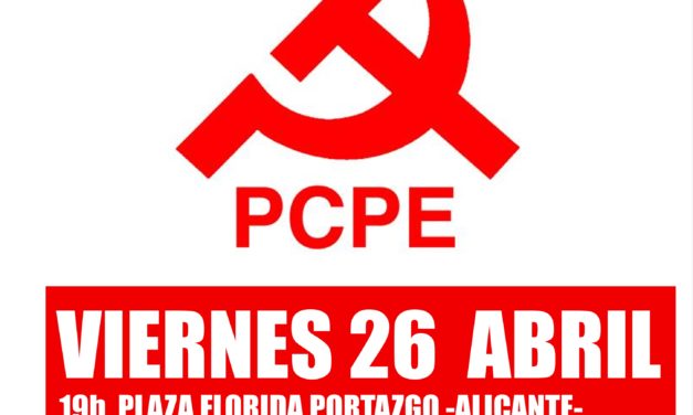 Mitin del PCPE de Alicante