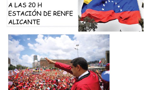 Concentración en defensa de Venezuela en Alacant