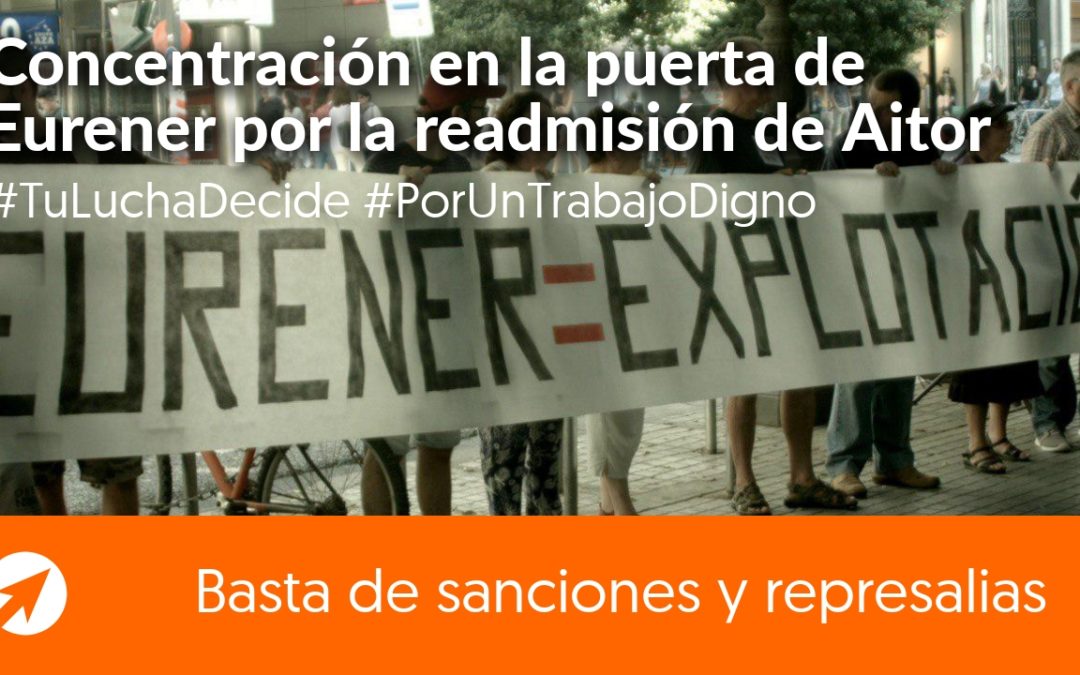Valencia: Concentración en la puerta de Eurener por la readmisión de Aitor