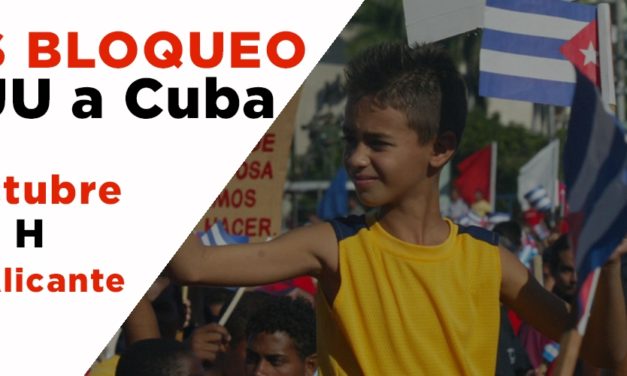 Miércoles 28 concentración internacionalista contra el bloqueo a Cuba