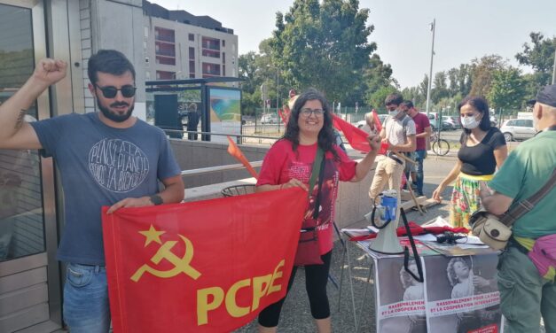 El PCPE acude a un acto contra la OTAN en Toulouse convocado por el POLO de Reconstrucción Comunista en Francia (PRCF)