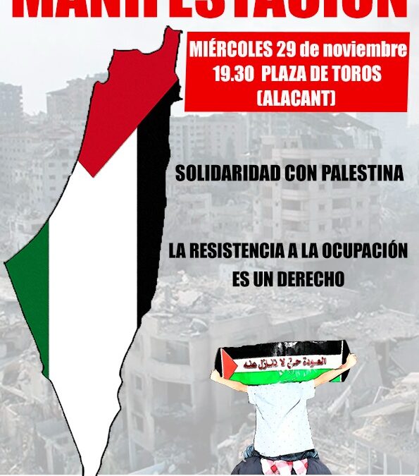 [Alacant] 29N Manifestación en solidaridad con Palestina