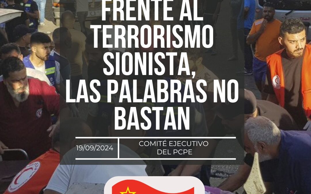 Frente al terrorismo sionista, las palabras no bastan