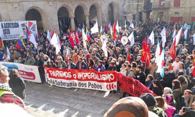 (II parte) El PCPE en las movilizaciones contra el golpe imperialista y en defensa de Venezuela a lo largo de todo el estado.